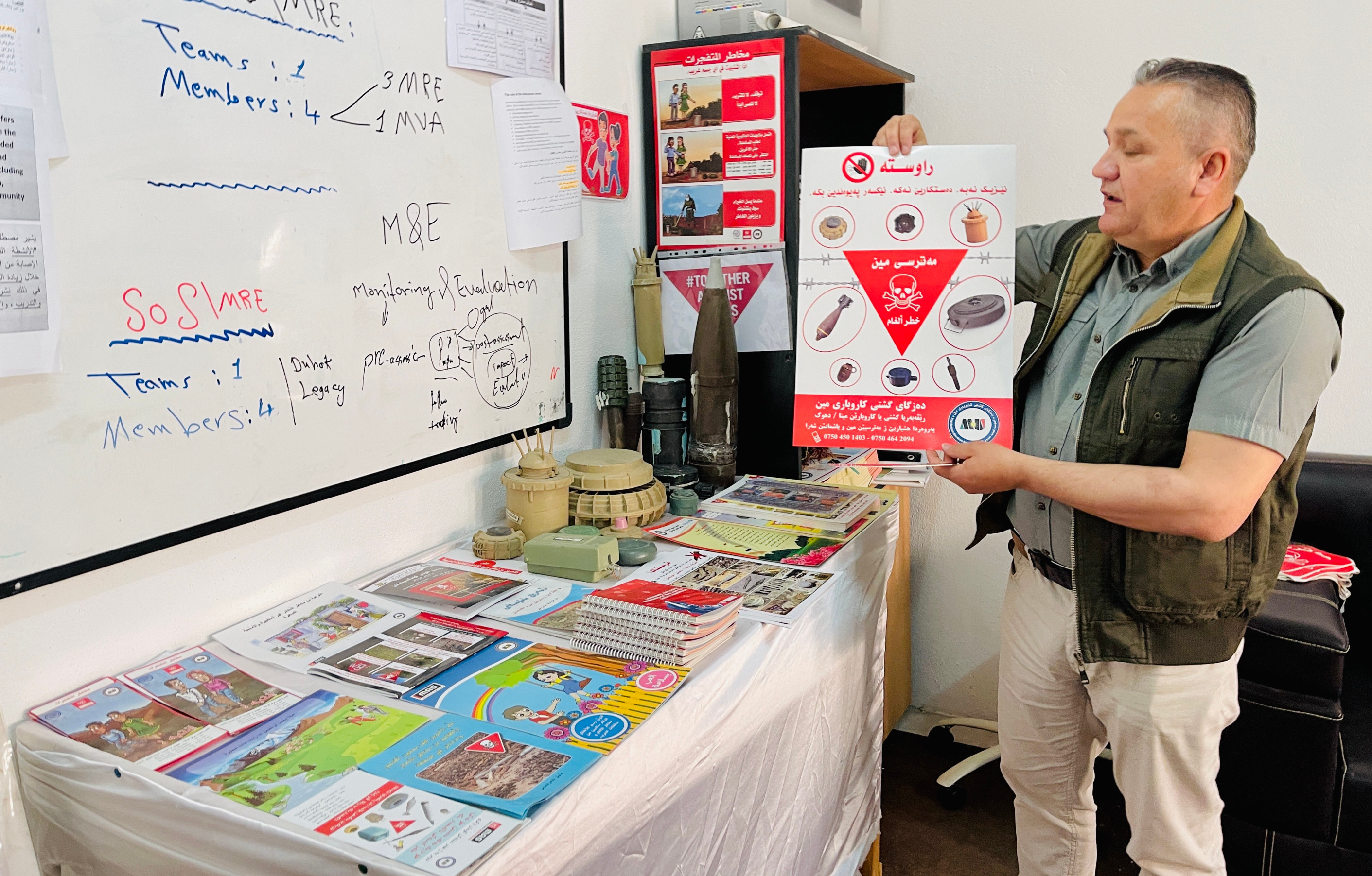 Warning signs about dangers of landmines and other explosive hazards, Duhok, April 2022, (Photo: Kurmanj Nhili) 