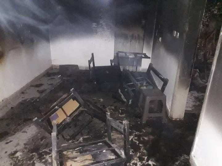 Şewitandina ofîsa PDK-Sê li Dirbêsiyê - Wêne: Malpera ENKSê