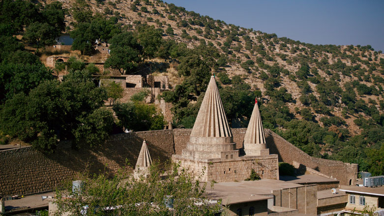 The Lalish temple in Duhok Province. (Photo: Levi Clancy/Kurdistan 24)