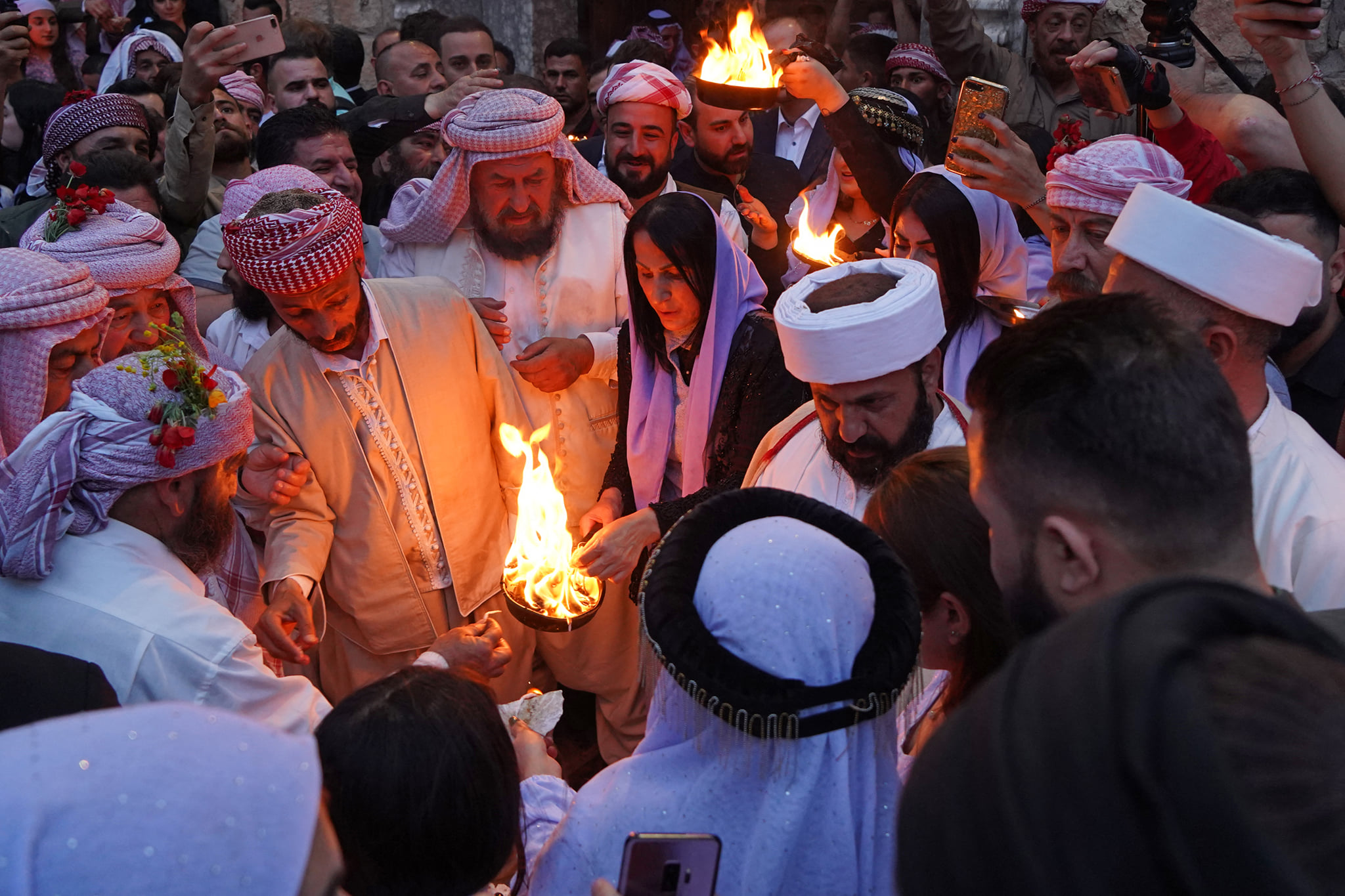 جەژنی سەری ساڵدا ئێزدییەکان، وێنه‌: AFP