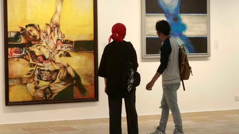 Around one hundred items of Iraqi contemporary art that had been pillaged after the US-led 2003 invasion are now on display in Baghdad after they were returned to the country and restored (Photo: Ahmad Al-Rubaye/AFP)