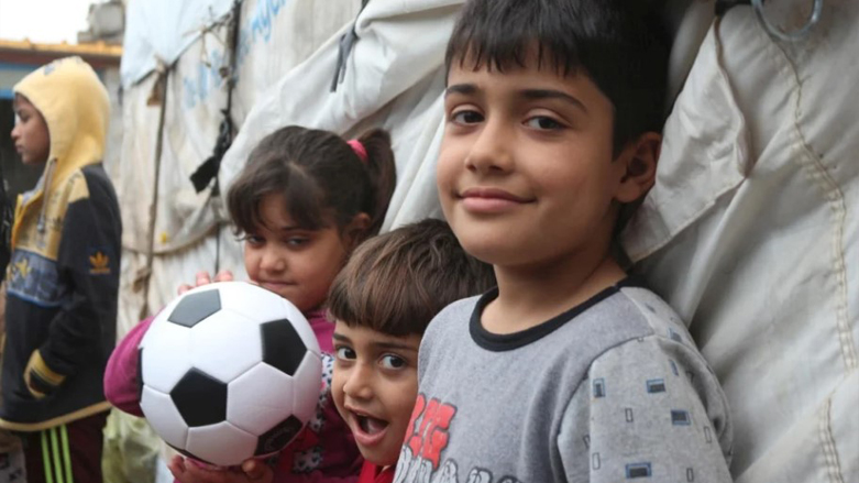 Displaced Iraqi children pictured at Baharka camp, Erbil Governorate, Iraq, March 2019. (Photo: Imene Trabelsi/UNHCR)