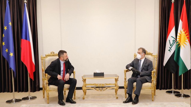 Safeen Dizayee, head of the KRG’s Foreign Relations Department, met with Czech Ambassador Peter Stepanek (Photo: Safeen Dizayee/Twitter)