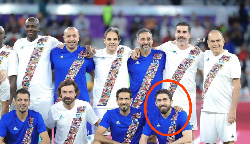 فیراس خه&zwnj;تیبی سووری له&zwnj; كاتی یارییه&zwnj;كی نێوان ئه&zwnj;ستێره&zwnj;كانی پێشووی تۆپی پێ