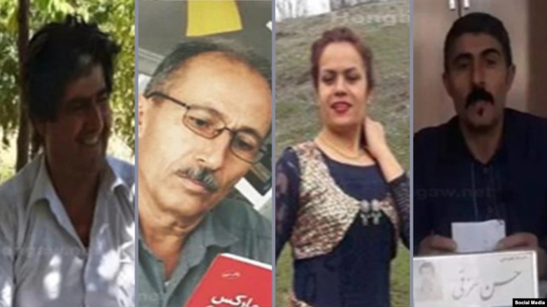 حسن عزتی، پروین فلاحی، عمر سلیمانی و سعید محمدی از دسگیرشدگان شهر بانه