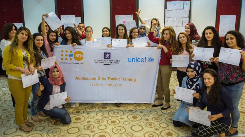 Girls participating in UNICEF's 'Adolescent Girls Toolkit for Iraq', May, 2016. (Photo: UNICEF website)