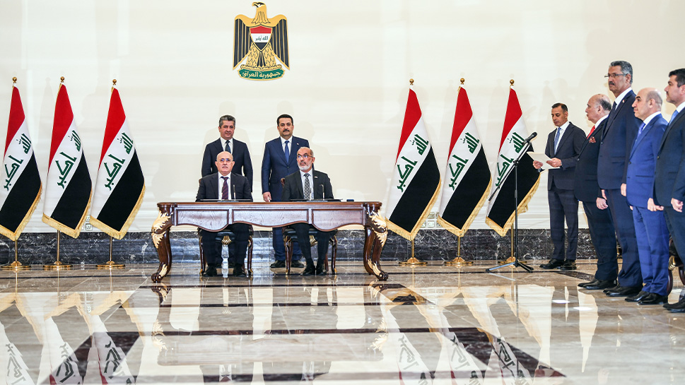 مراسم امضای توافق بین اربیل و بغداد درباره ازسرگیری صادرات نفت اقلیم کوردستان