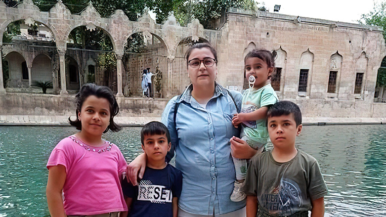 Dicle and her children were allegedly detained by the Suqour al-Sham Brigade in Azaz (Photo: Human Rights Organization in Afrin).
