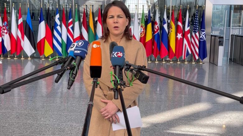 Germany’s Federal Minister for Foreign Affairs, Annalena Baerbock, responds to Kurdistan 24, April 5, 2023. (Photo: Kurdistan 24)