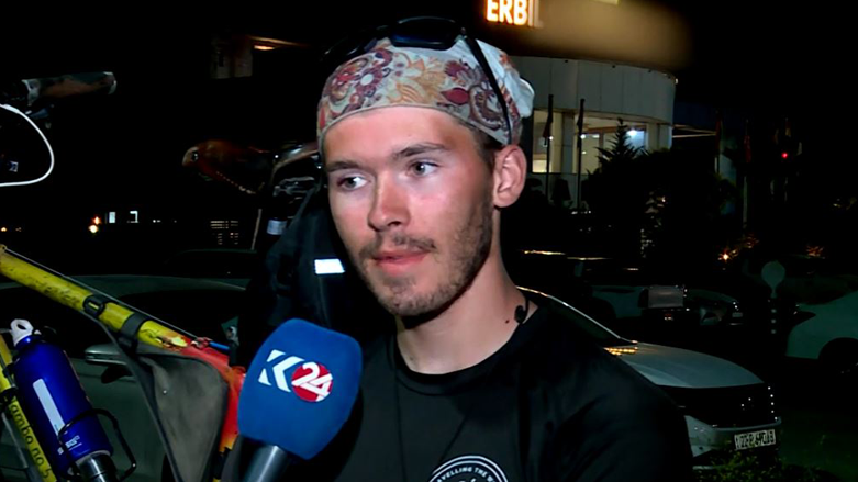 پایسکلسوارێک دوای بڕینی 11 هەزار کیلۆمەتر دەگاتە هەولێر