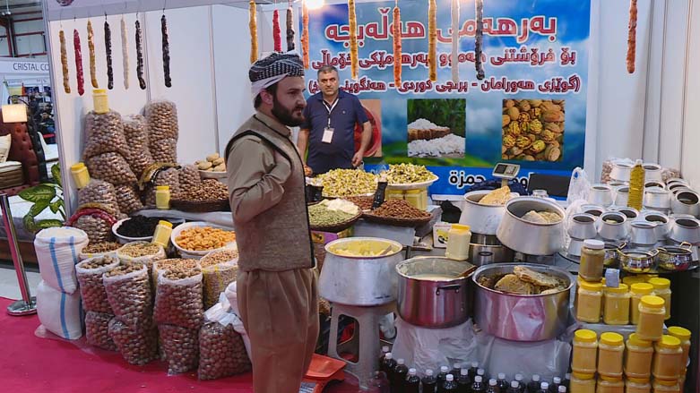 غرفه محصولات محلی در نمایشگاه رمضان در اربیل