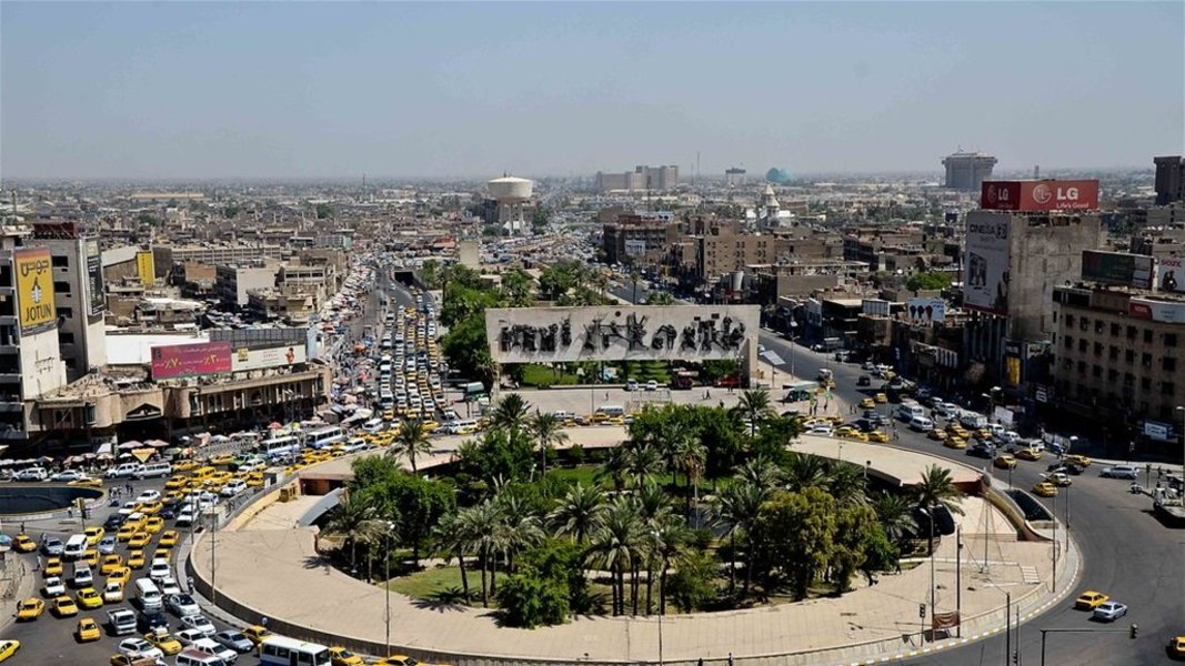 ساحة التحرير وسط العاصمة العراقية بغداد (وكالات)
