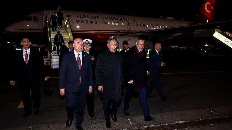 Turkish National Defense Minister, Hulusi Akar, arrived in Moscow on Tuesday, for a quadrilateral meeting concerning Syria (Photo: Anadolu News Agency)