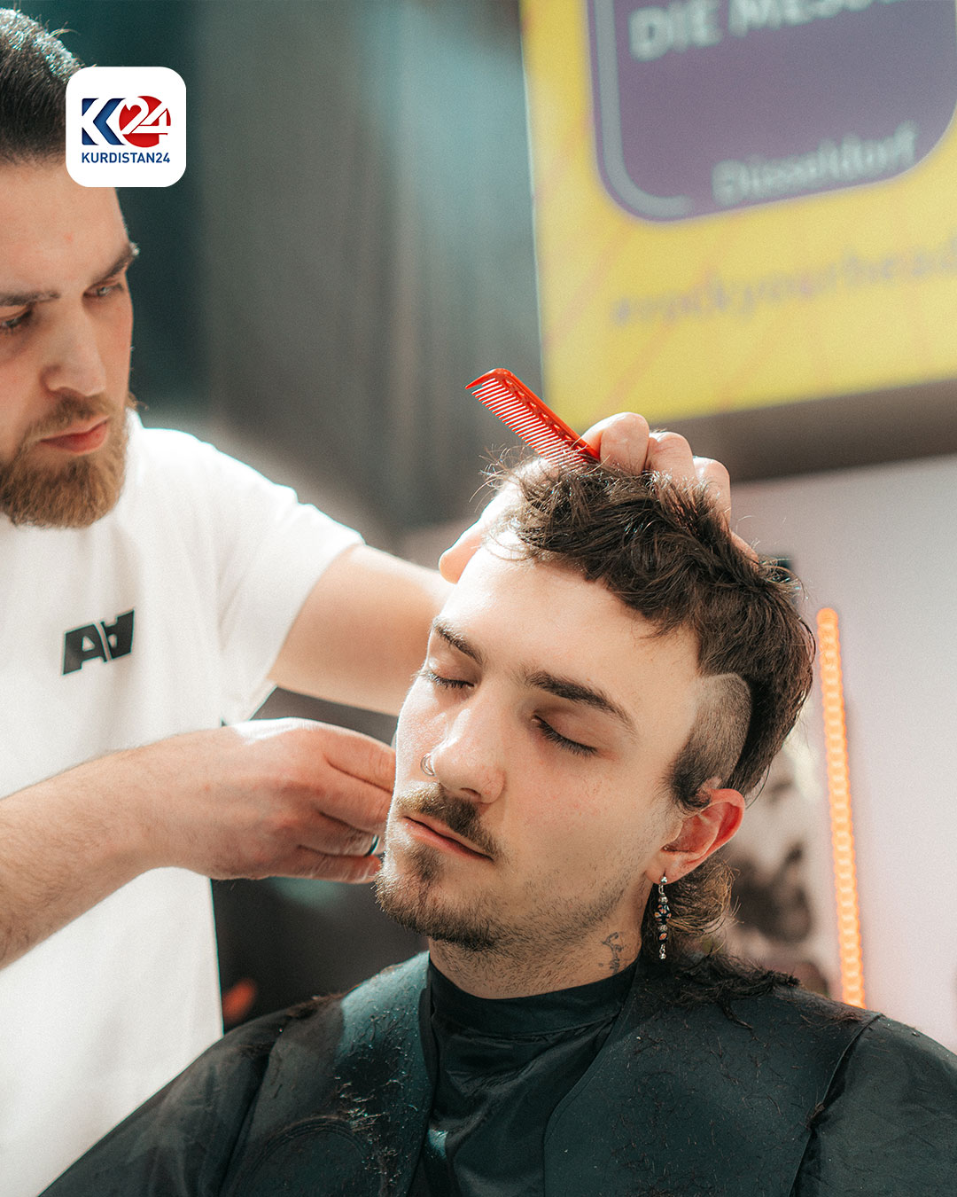 Sherzad Mohammed during his participation in the TOP-hair Competition.
