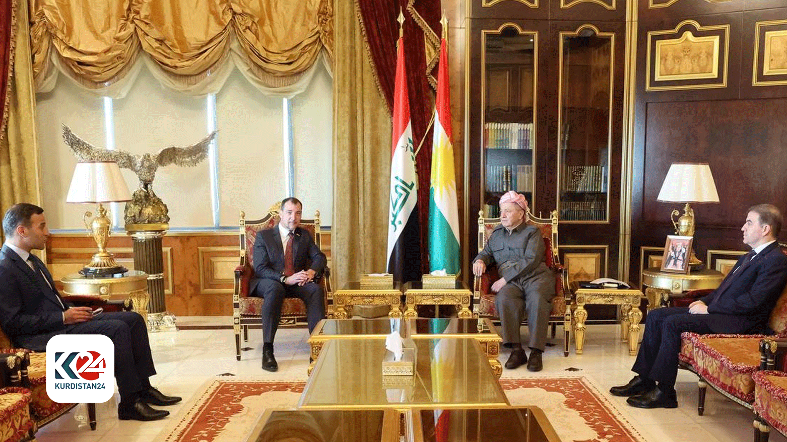 KDP President Masoud Barzani receives French Consul General in Erbil