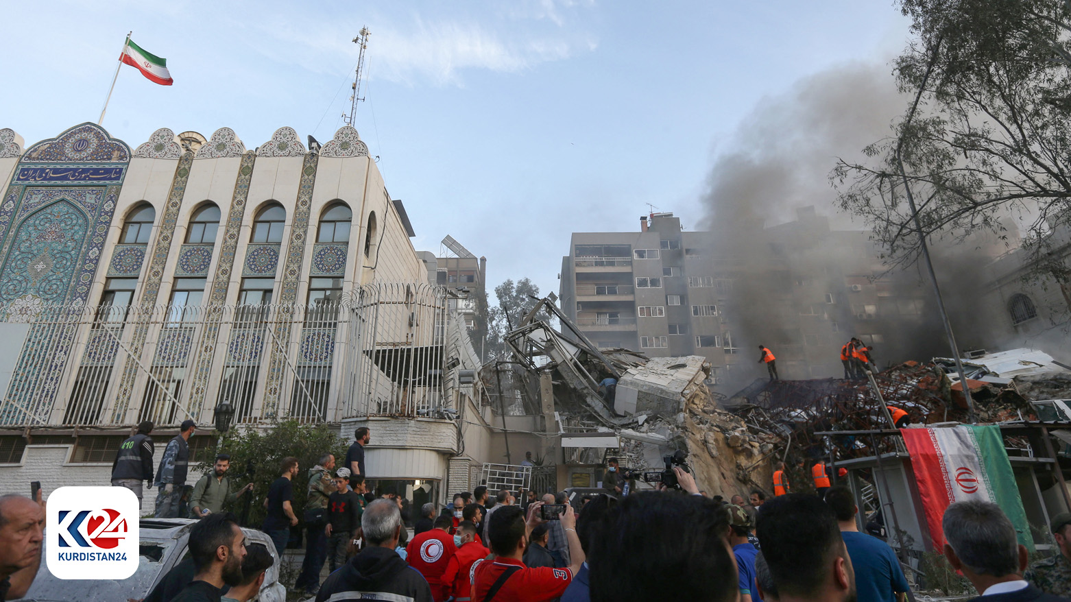 سفارت ایران در دمشق که آماج حمله اسرائیل شد - عکس: خبرگزاری فرانسه