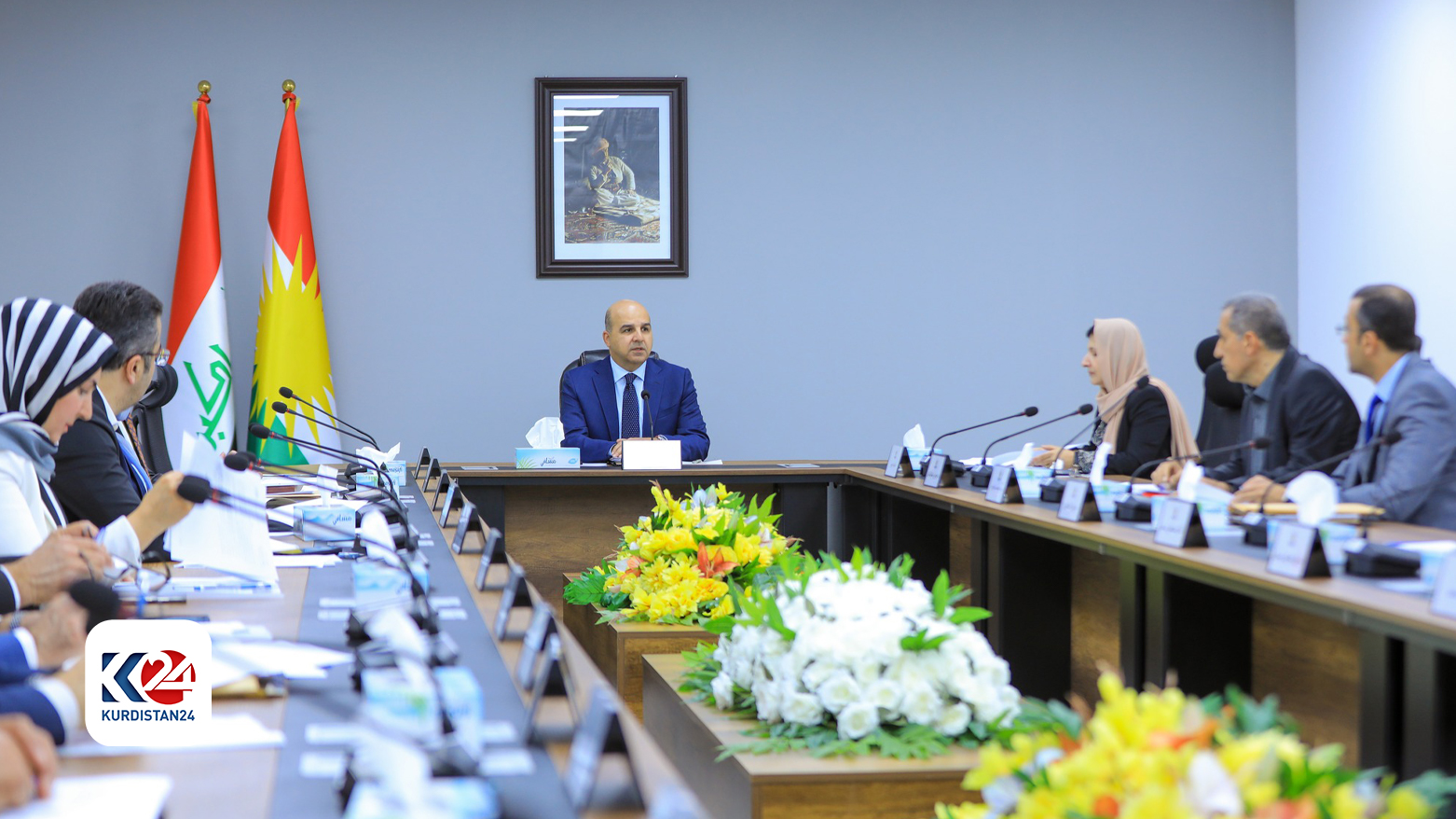 The photo shows the meeting at the Ministry of Municipalities and Tourism. (Photo: Kurdistan 24)
