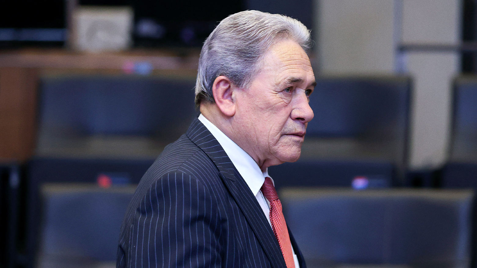 New Zealand's Deputy Prime Minister and Foreign Minister Winston Peters attends a meeting of the North Atlantic Council with Indo-Pacific partners at the NATO Headquarters in Brussels on April 4, 2024. (Photo: Johanna Geron/AFP)