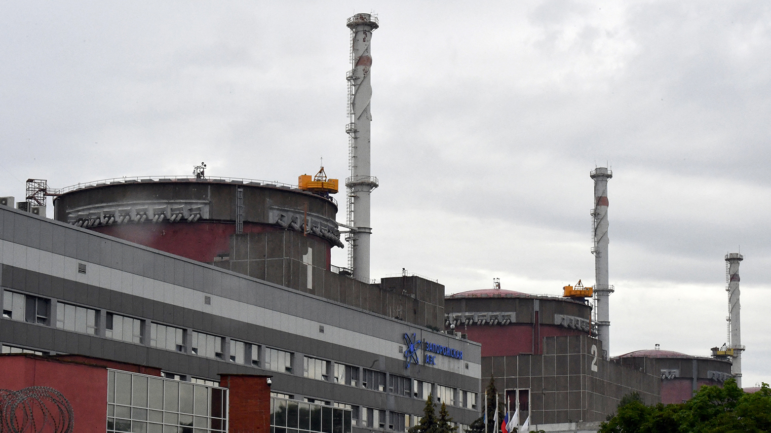 A photo shows a view of the Russian-controlled Zaporizhzhia nuclear power plant in southern Ukraine on June 14, 2023. (Photo: Olga MALTSEVA / AFP)