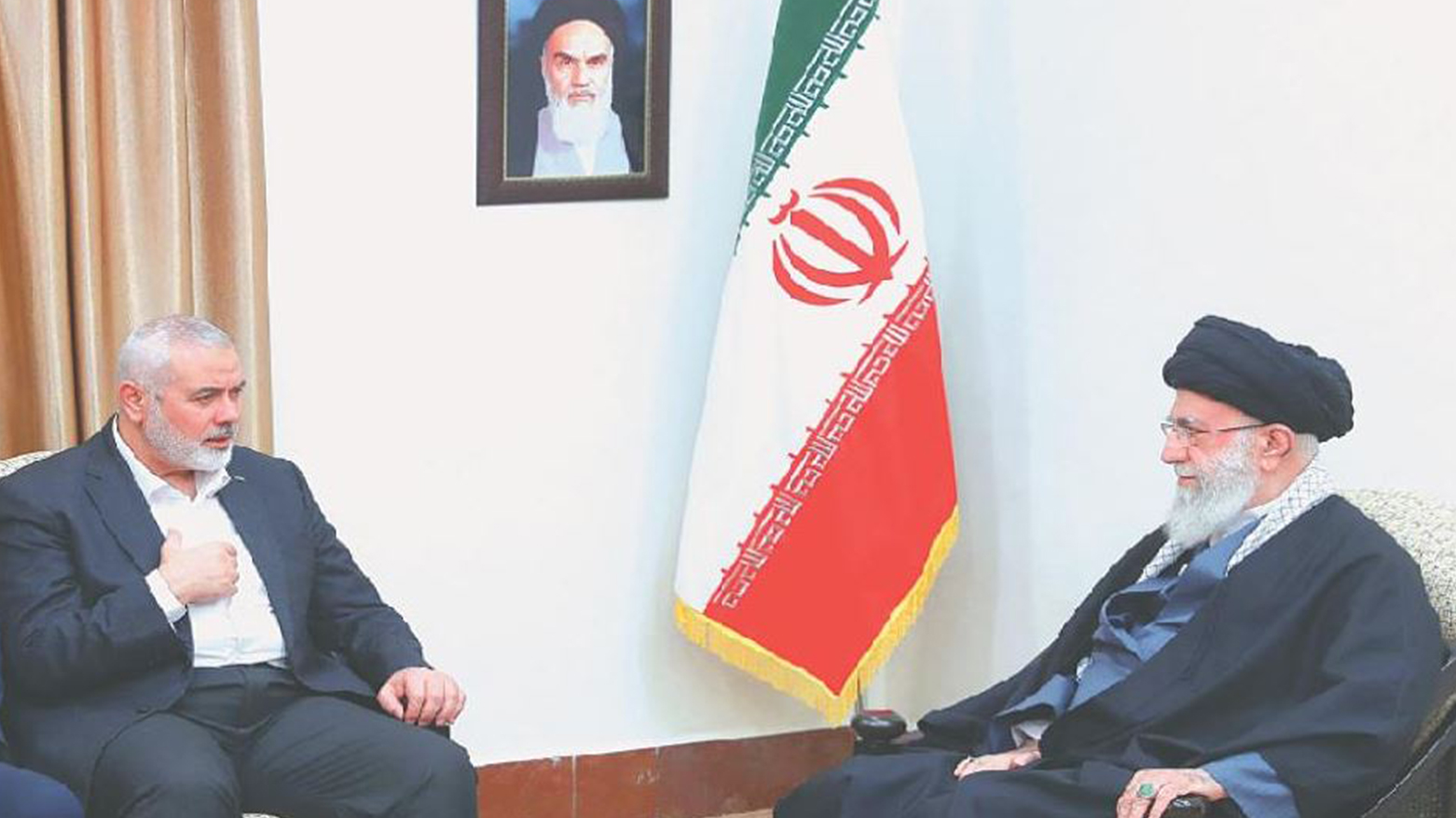 Iran's Supreme Leader Ayatollah Ali Khamenei meets Ismail Haniyeh, Hamas's political bureau chief. (Photo: AFP)