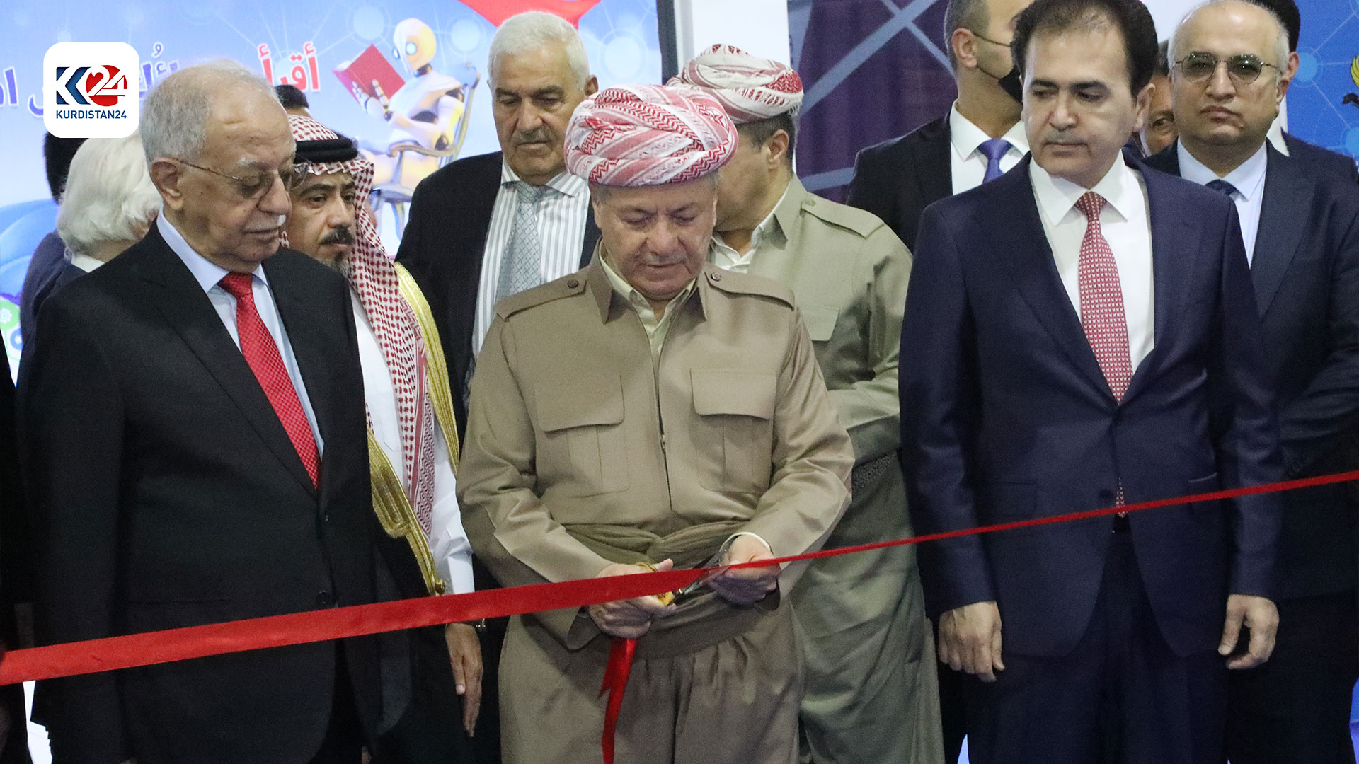 بەشداریی سەرۆک بارزانی لە پێشانگه&zwnj;ی نێودەوڵەتیی کتێب لە هەولێر (وێنە: ئیسلام هیرۆ - کوردستان24)