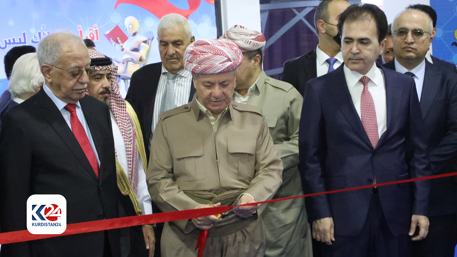 Başkan Barzani, 16. Erbil Uluslararası Kitap Fuarı’nın açılışını yaptı (FOTO: İslam Hero/ K24)