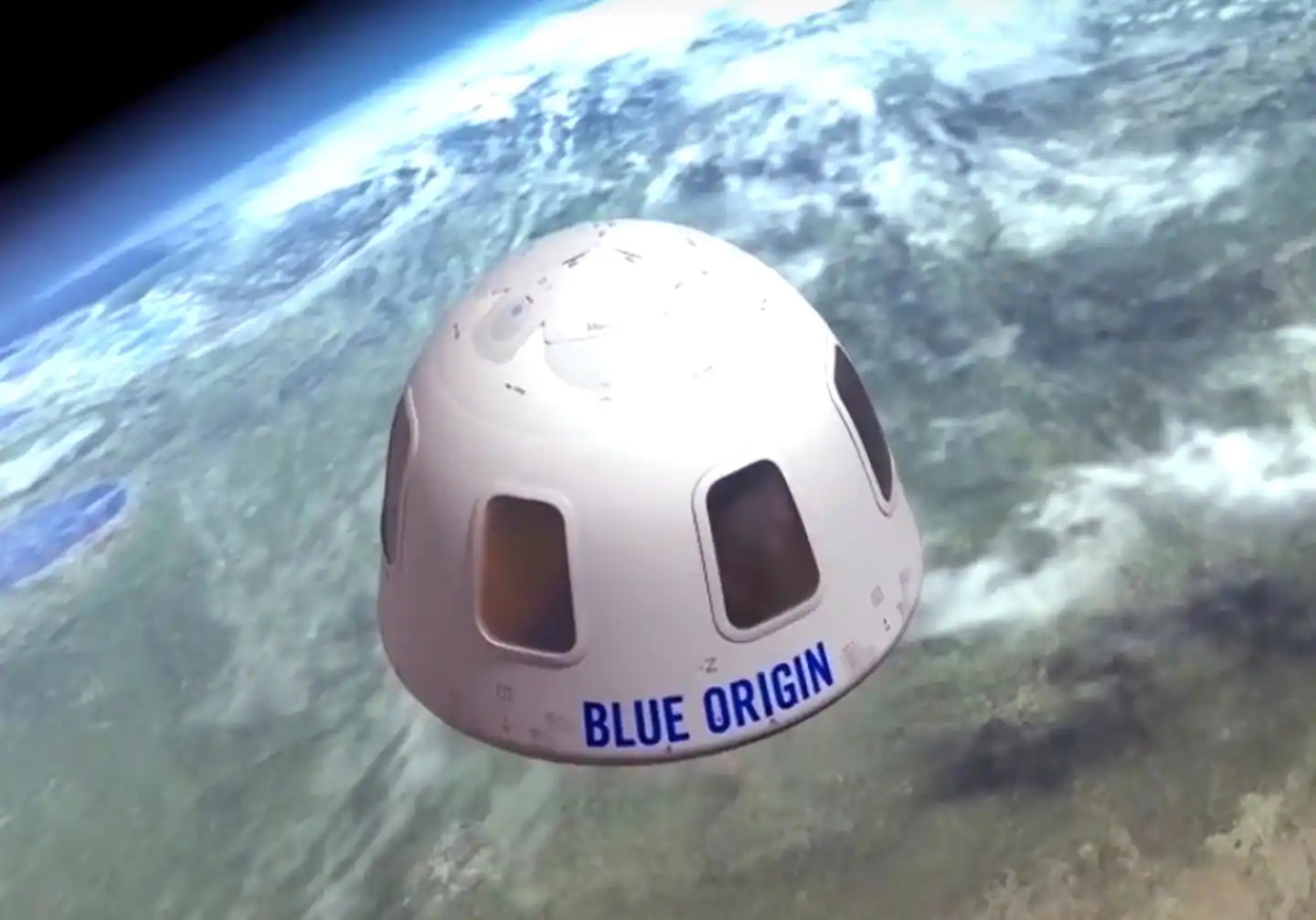 كه&zwnj;پسوولی كه&zwnj;شتی Blue Origin له&zwnj; بۆشایی ئاسمان به&zwnj; گه&zwnj;شتیاره&zwnj;كانه&zwnj;وه&zwnj;