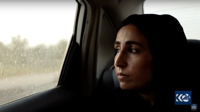Hadye, a Yezidi woman from Sinjar, recalled her kidnapping by ISIS in August 2014. (Photo: Kurdistan 24)