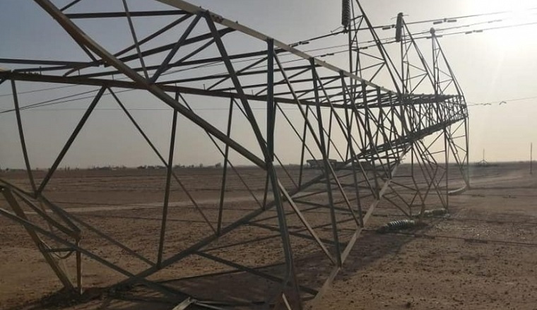 An electricity tower in Iraq downed by an alleged act of terrorism. (Photo: Archive)