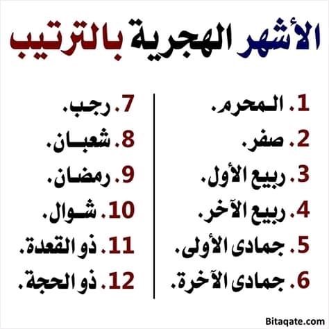 ریزبه‌ندی مانگه‌كانی ساڵی كۆچی 