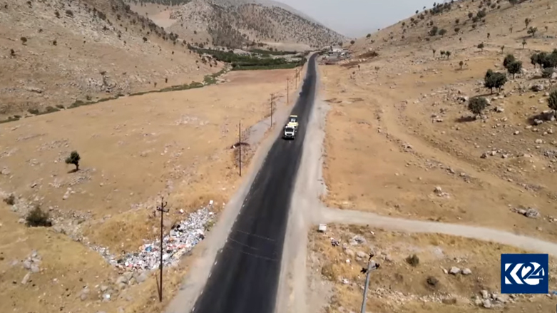 The road connecting Balisan and Khalifan districts is under construction. (Photo: K24)