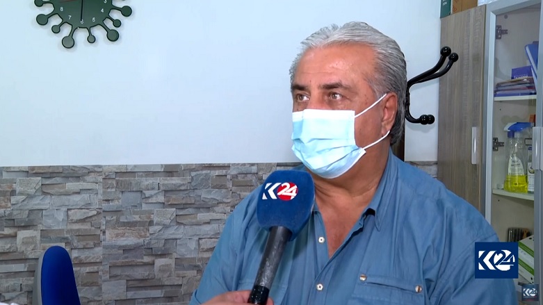 Azad Hawrami, the Shaheed Taher Ali Wali Beg Hospital director, speaks to Kurdistan 24 on August 17, 2021. (Photo: Kurdistan 24)