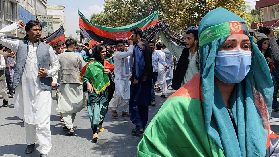 خۆپیشاندانی به‌شێك له‌ ئه‌فغانییه‌كان