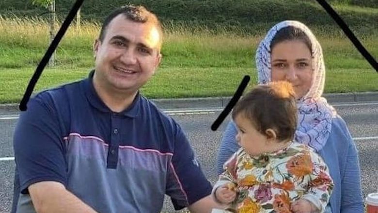 Karzan Sabah (left), his wife Shahen Qasm, and their infant daughter Lena were killed in a road accident in Galway, Ireland, on Aug. 19, 2021. (Photo: Kurdish Irish Society)
