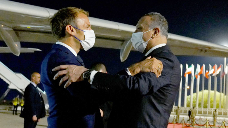 Iraqi prime minister Mustafa al-Kadhimi (Right), and French President Emmanuel Macron. (Photo: Iraq Prime Minister's Media Office)