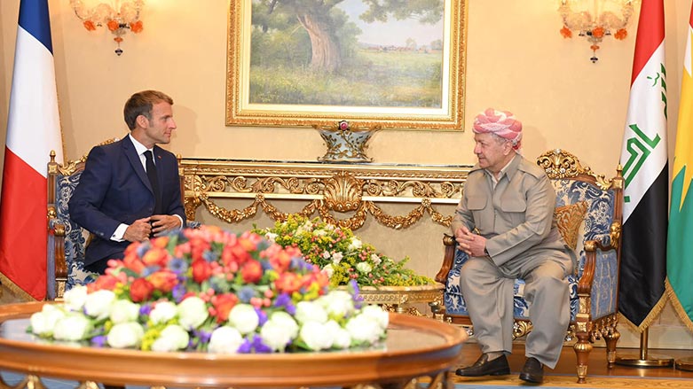 Başkan Barzani ile Macron bir araya geldi