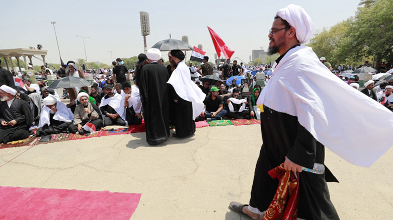 Supporters of Shiite cleric Moqtada Sadr gather at the Iraqi capital Baghdad's high-security Green Zone as they continue their ongoing protest against a nomination for prime minister by a rival Shiite faction, August 5, 2022. (Photo: Ahmad 