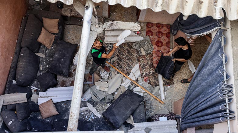 ماڵێك له‌ غه‌ززه‌ دوای هێرشه‌ مووشه‌كییه‌كه‌ی ئیسرائیل.. فۆتۆ: AFP