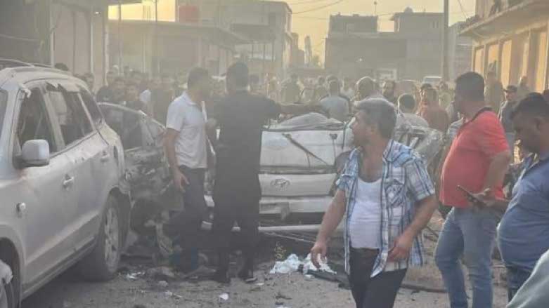 A car exploded on Saturday in the Syrian Kurdish city of Qamishlo causing casualties (Photo: Hawar News Agency).