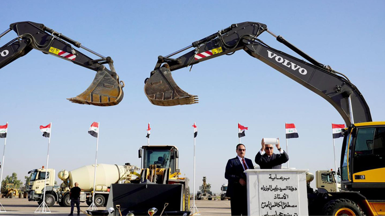 Iraqi Prime Minister Mustafa Al-Kadhimi laying the foundation stone for the reconstruction project of Mosul International Airport, Aug. 10, 2022. (Photo: Iraqi Government)