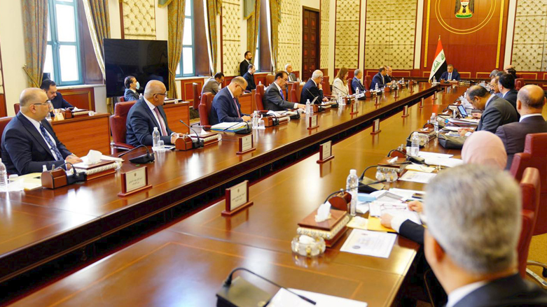 Iraqi Prime Minister Mustafa Al-Kadhimi (top center) chairing a ministerial meeting in Baghdad, August 12, 2022. (Photo: Iraqi PM Media Office)