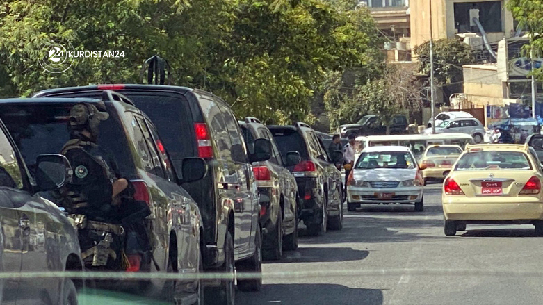 دیمەنێکی کاتی چوونی هێزەکە بۆ شارەوانی سلێمانی
