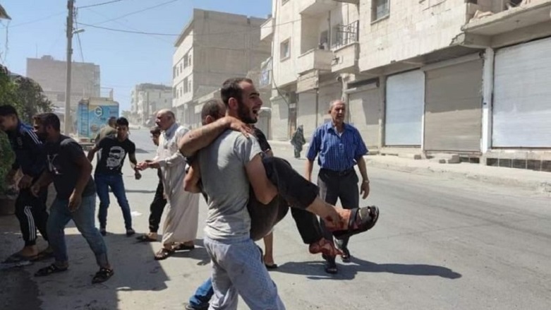 SOHR said seven civilians were killed by Syrian government shelling in Syria's al-Bab (Photo: SOHR).