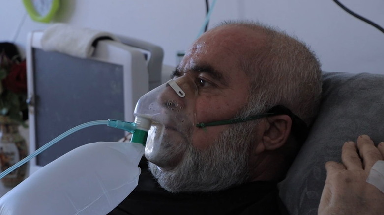 Abdul-Rahman Omer, 44, is pictured while on mechanical ventilation. (Photo: Kurdistan 24)
