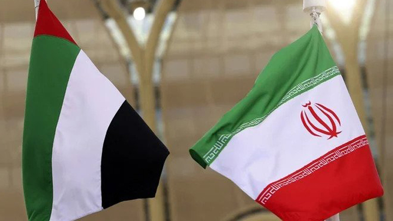 Iranian flag is waving alongside the United Arab Emirates (UAE) flag. (Photo: AFP)