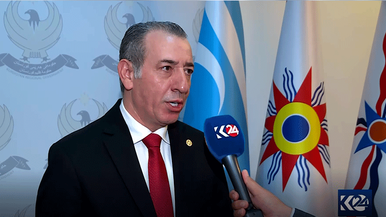 Aydin Marouf, Kurdistan Region’s Minister for Minorities Affairs, speaking to Kurdistan 24, August 22, 2022. (Photo: Kurdistan 24)