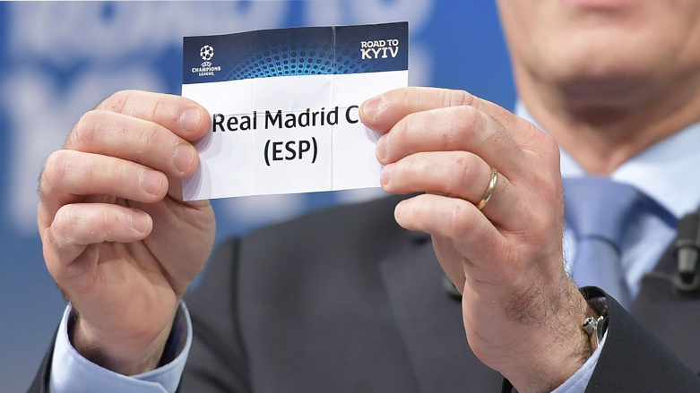 ده‌رهێنانی ناوی ریال مه‌درید له‌ كاتی راكێشانی تیروپشكی چامپیۆنزلیگ