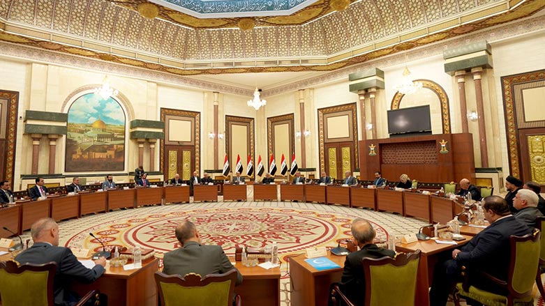 Leaders of the Iraqi political parties, except the Sadrist Movement, meeting at the Iraqi Council of Ministers, responding to a call by Iraqi Prime Minister Mustafa Al-Kadhimi, August, 27, 2022. (Photo: Iraqi Government Media Office)