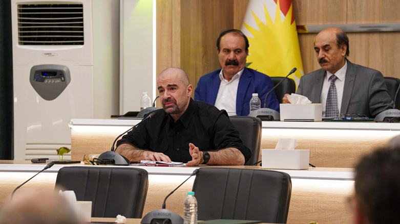 PUK President Jalal Talabani (center) speaking during his party's leadership council meeting in Sulaimani, August 28, 2022. (Photo: PUK official media outlets)