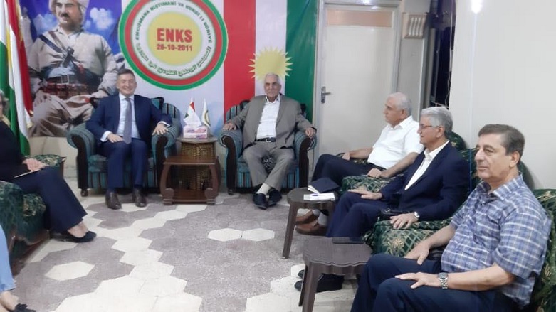 The Kurdish National Council (KNC) recently met with US senior representative to Northeast Syria Nikolas Granger (Photo submitted to Kurdistan 24).